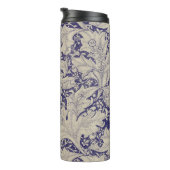 ウィリアムモリスウォーフラワーフローラブルーダマスク タンブラー (回転右)