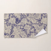 ウィリアムモリスウォーフラワーフローラブルーダマスク バスタオルセット (ハンドタオル)