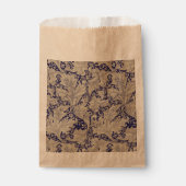 ウィリアムモリスウォーフラワーフローラブルーダマスク フェイバーバッグ (正面)