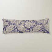 ウィリアムモリスウォーフラワーフローラブルーダマスク ボディピロー (裏面)