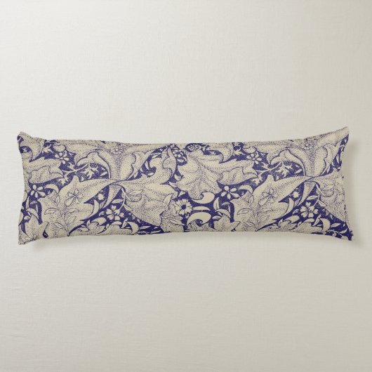 ウィリアムモリスウォーフラワーフローラブルーダマスク ボディピロー (裏面)