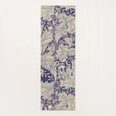 ウィリアムモリスウォーフラワーフローラブルーダマスク ヨガマット (裏面)
