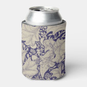 ウィリアムモリスウォーフラワーフローラブルーダマスク 缶クーラー (缶正面)