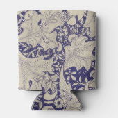 ウィリアムモリスウォーフラワーフローラブルーダマスク 缶クーラー (裏面)