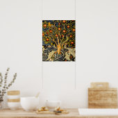 ウィリアムモリスウッドペッカータペストリーバードフローラ ポスター (キッチン)