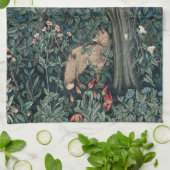 ウィリアムモリスウッドランドタペストリーキツネ キッチンタオル (折り畳み)