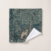 ウィリアムモリスウッドランドタペストリーキツネ バスタオルセット (ウォッシュタオル)