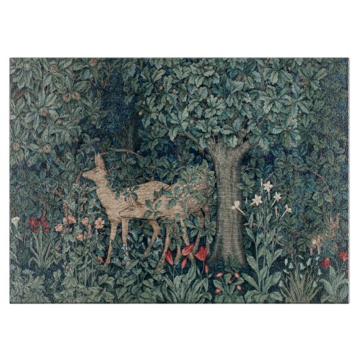 ウィリアムモリスウッドランドタペストリーディアスタグ カッティングボード (正面)