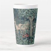 ウィリアムモリスウッドランドタペストリーディアスタグ カフェラテマグ (正面)