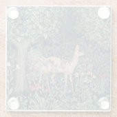 ウィリアムモリスウッドランドタペストリーディアスタグ ガラスコースター (裏面)