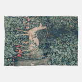 ウィリアムモリスウッドランドタペストリーディアスタグ キッチンタオル (横)