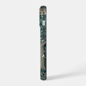 ウィリアムモリスウッドランドタペストリーディアスタグ iPhone 15ケース (左側面)