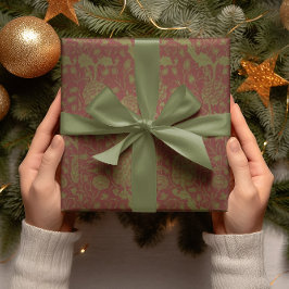 ウィリアムモリスエレガントホリデー ラッピングペーパー