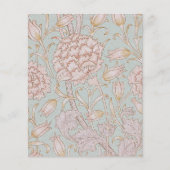 ウィリアムモリスエレガント、ピンクワイルドチューリップソフトブルー (正面)