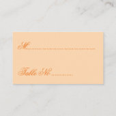 ウィリアムモリスオレンジフローラ披露宴シーティングカード プレイスカード (裏面)