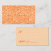 ウィリアムモリスオレンジフローラ披露宴シーティングカード プレイスカード (正面/裏面)