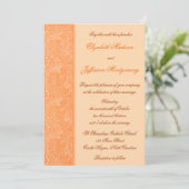 ウィリアムモリスオレンジフローラ結婚式招待状 招待状 (スタンド正面)