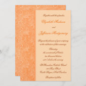 ウィリアムモリスオレンジフローラ結婚式招待状 招待状 (正面/裏面)
