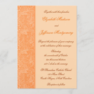 ウィリアムモリスオレンジフローラ結婚式招待状 招待状