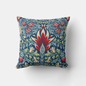 ウィリアムモリスカタムケスヘッドフリティラリーフローラデザイン クッション (裏面)