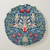 ウィリアムモリスカタムケスヘッドフリティラリーフローラデザイン ラウンドクッション (裏面)