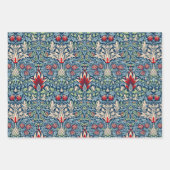ウィリアムモリスカタムケスヘッドフリティラリーフローラデザイン ラッピングペーパーシート (正面)
