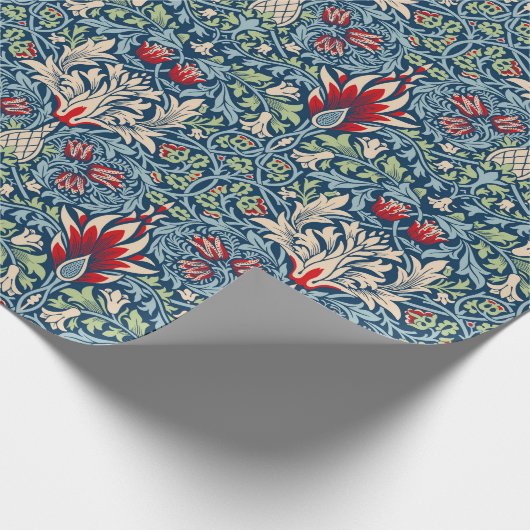 ウィリアムモリスカタムケスヘッドフリティラリーフローラデザイン ラッピングペーパー (角)