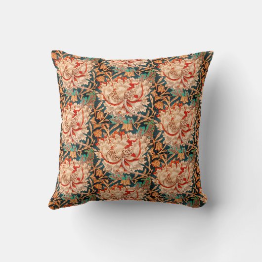 ウィリアムモリスガーデンタンポピーフローラサングリア クッション (裏面)