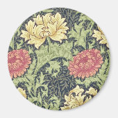 ウィリアムモリスキクヴィンテージフローラアート マグネット (正面)