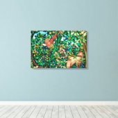 ウィリアムモリスキツネ&フェアジャンタペストリープリント キャンバスプリント (インサイチュ (ウッドフロア))