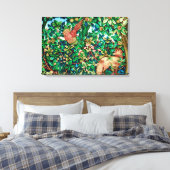 ウィリアムモリスキツネ&フェアジャンタペストリープリント キャンバスプリント (インサイチュ (寝室))