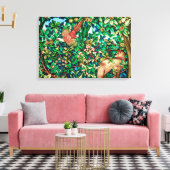 ウィリアムモリスキツネ&フェアジャンタペストリープリント キャンバスプリント (インサイチュ (リビング))