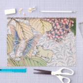 ウィリアムモリスキャット追いかけバタフライティッシュペーパー 薄葉紙 (クラフト)