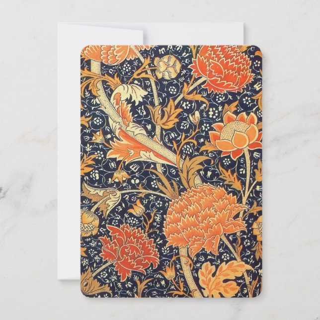 ウィリアムモリスクレイフローラアールヌーボーパターン (正面)