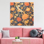 ウィリアムモリスクレイフローラアールヌーボーパターン キャンバスプリント (インサイチュ (リビング))