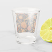 ウィリアムモリスクレイフローラアールヌーボーパターン ショットグラス (裏面)