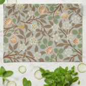 ウィリアムモリスクローバーボタニカルフラワー キッチンタオル (折り畳み)