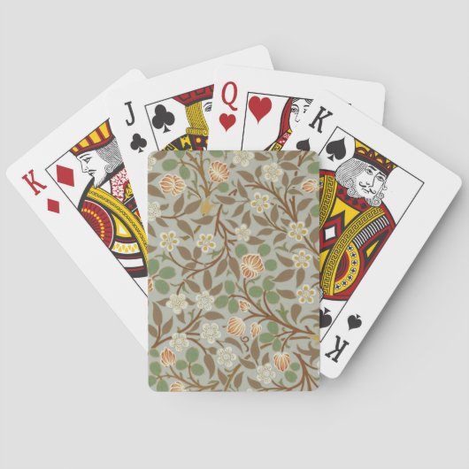 ウィリアムモリスクローバーボタニカルフラワー トランプ (裏面)