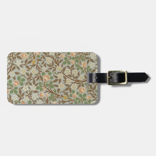 ウィリアムモリスクローバーボタニカルフラワー ラゲッジタグ (正面横)