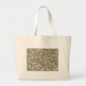 ウィリアムモリスクローバーボタニカルフラワー ラージトートバッグ (正面)