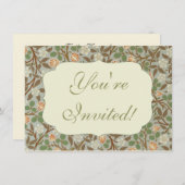 ウィリアムモリスクローバーボタニカルフラワー 招待状 (正面/裏面)