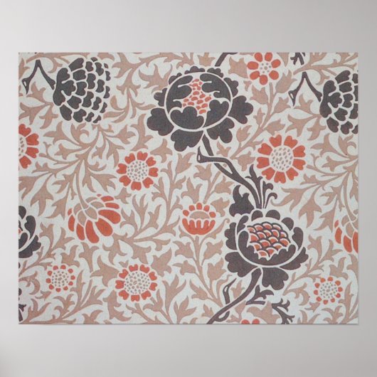 ウィリアムモリスグラフトンボタニックアートデザイン ポスター (正面)