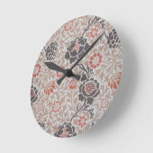 ウィリアムモリスグラフトンボタニックアートデザイン ラウンド壁時計 (傾斜)