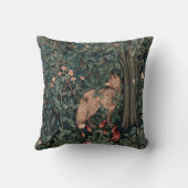 ウィリアムモリスグリーンリーキツネ野生生物 クッション (裏面)