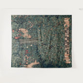 ウィリアムモリスグリーンリーキツネ野生生物 タペストリー (正面(横))