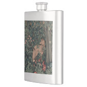 ウィリアムモリスグリーンリーキツネ野生生物 フラスク (左)