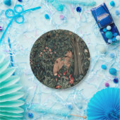 ウィリアムモリスグリーンリーキツネ野生生物 ペーパープレート (パーティー)