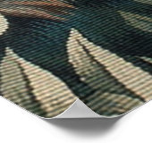 ウィリアムモリスグリーンリーキツネ野生生物 ポスター (角)