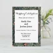 ウィリアムモリスグリーンリーキツネ野生生物 招待状 (スタンド正面)