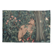 ウィリアムモリスグリーンリーキツネ野生生物 枕カバー (裏面)